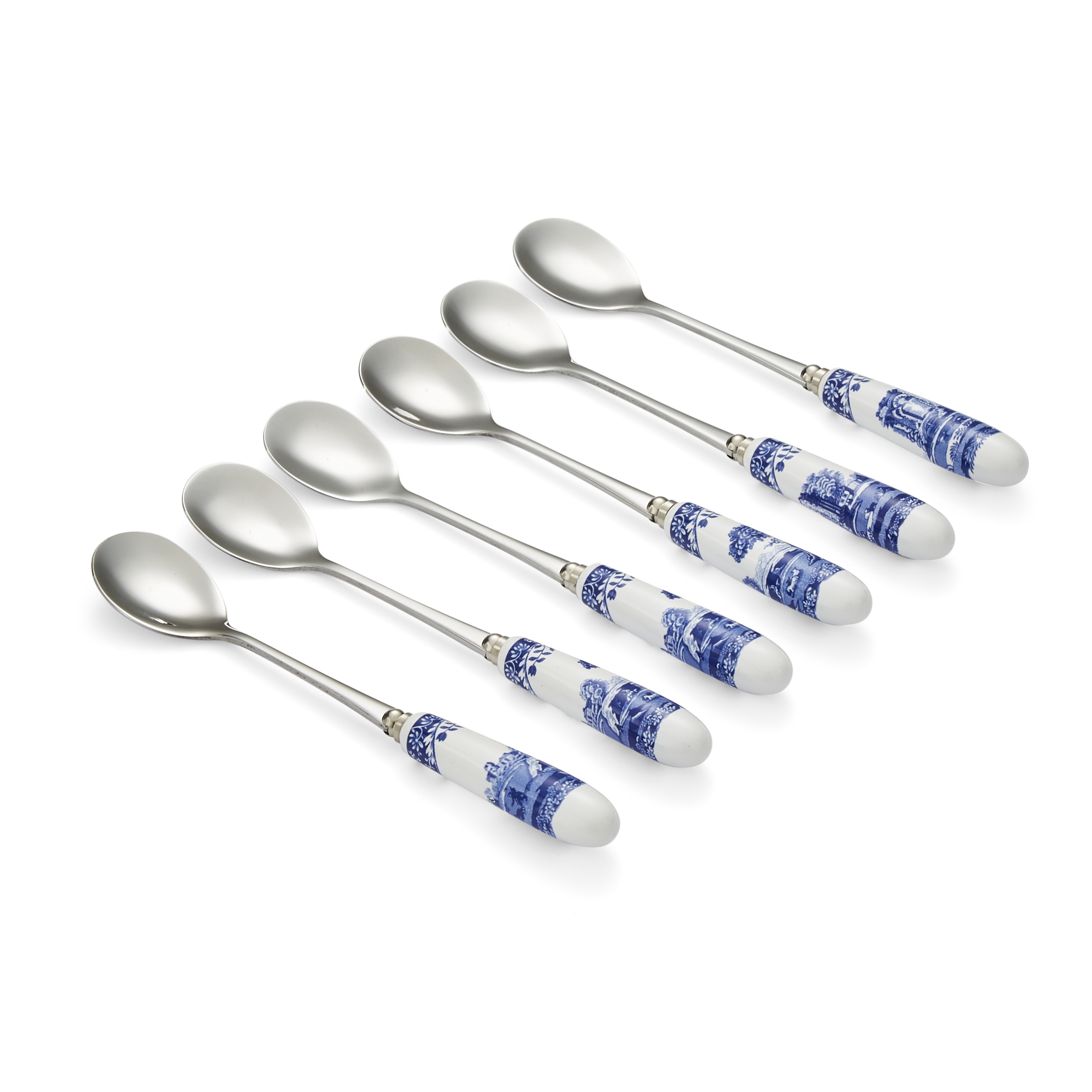 Blue Italian Set of 6 Tea Spoons image number null